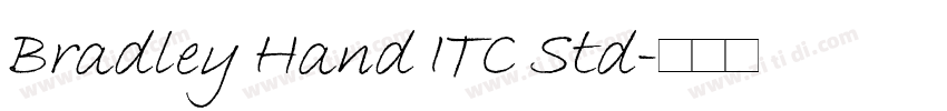 Bradley Hand ITC Std字体转换